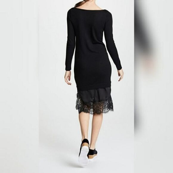 Club Monaco Tamila Black Fringe Boho Dress - Picture 2 of 9